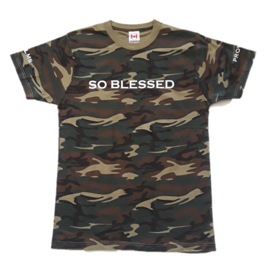 SO BLESSED Camo Cotton T-shirt